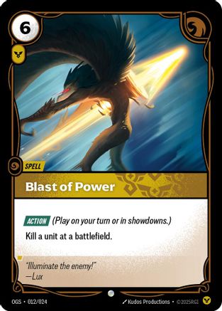Image of Blast of Power (012/024) - Origins Proving Grounds