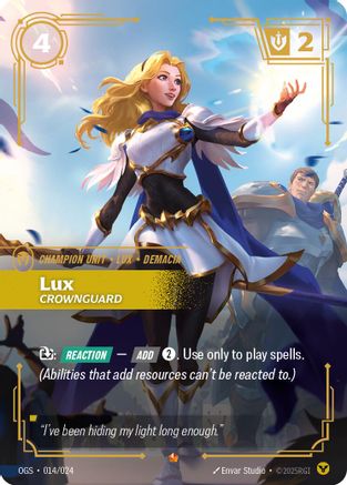 Image of Lux - Crownguard (014/024) - Origins Proving Grounds