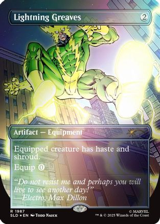 Image of Lightning Greaves (1987) (Rainbow Foil) [Secret Lair Drop Series]