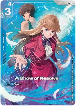 Image of A Show of Resolve (U+) (PB01) (GD01-100) - Gundam Promotional Cards Holofoil