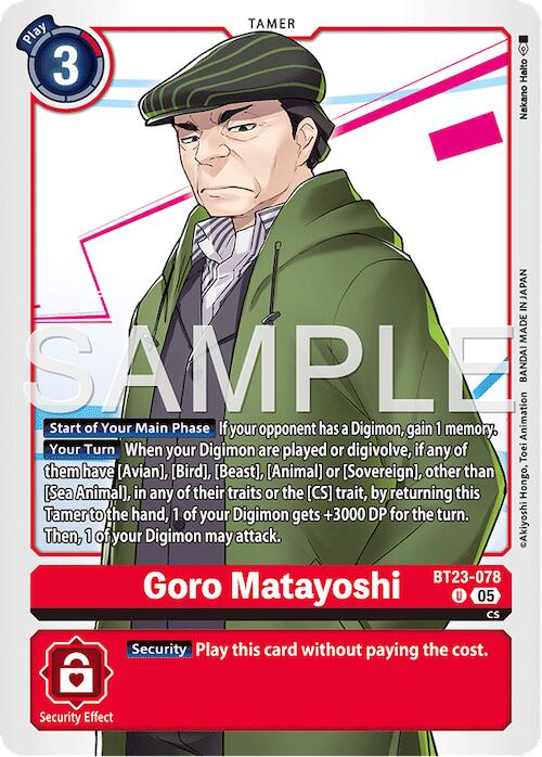 Image of Goro Matayoshi [BT23-078] [Hackers' Slumber]