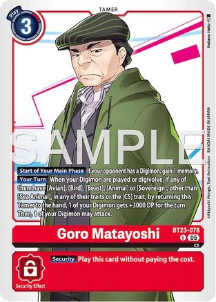 Image of Goro Matayoshi [BT23-078] [Hackers' Slumber]