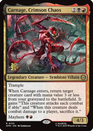 Image of Carnage, Crimson Chaos [Marvel's Spider-Man Prerelease Promos]