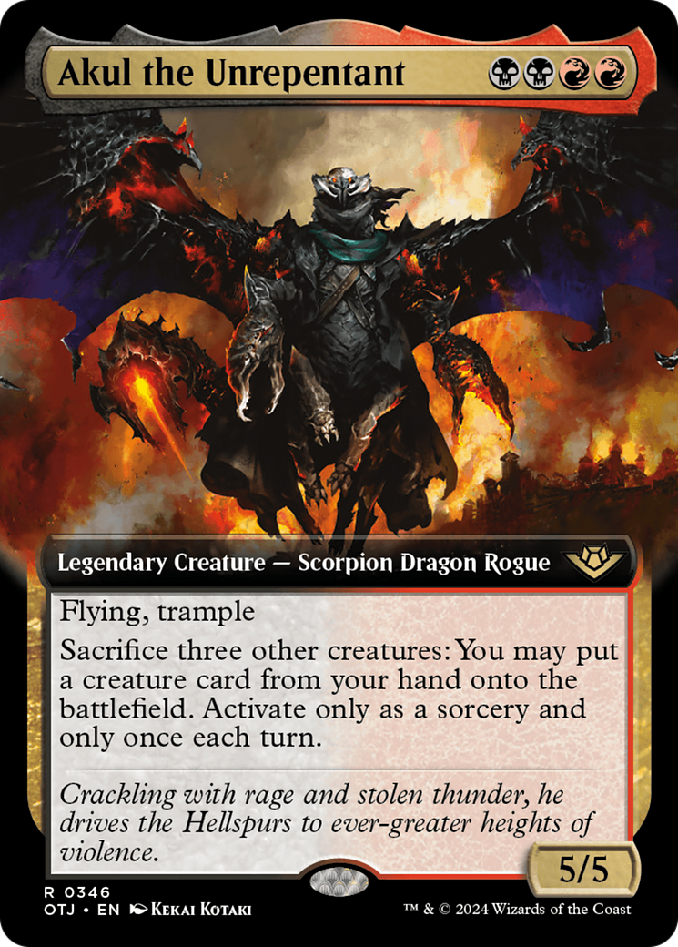 Image of Akul the Unrepentant (Extended Art) [Outlaws of Thunder Junction]
