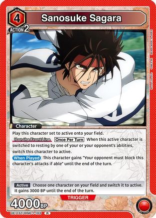 Image of Sanosuke Sagara (103) (UE11ST/RNK-1-103) - UE11ST Rurouni Kenshin Starter Deck