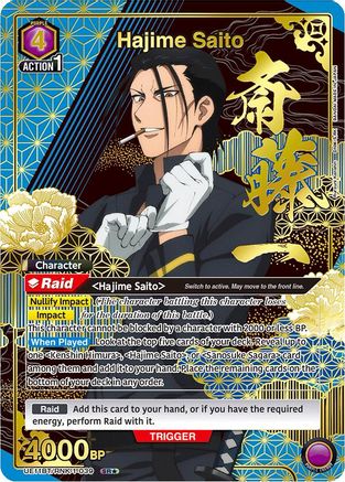 Image of Hajime Saito (039) (SR*) (UE11BT/RNK-1-039) - UE11BT Rurouni Kenshin Foil