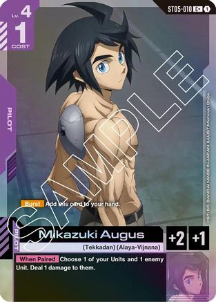 Image of Mikazuki Augus (C+) (ST05-010) - Starter Deck 05 Iron Bloom Holofoil