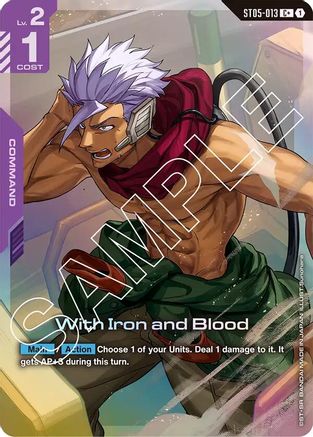 Image of With Iron and Blood (C+) (ST05-013) - Starter Deck 05 Iron Bloom Holofoil