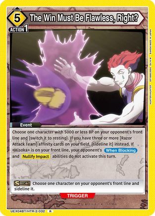Image of The Win Must Be Flawless, Right? (UEX04BT/HTR-2-032) - UEX04BT HUNTER X HUNTER Vol2 Foil