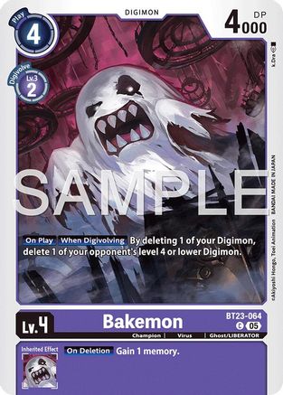Image of Bakemon [BT23-064] [Hackers' Slumber]