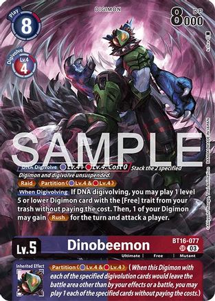 Image of Dinobeemon [BT16-077] [Limited Card Pack -Another Knight-]