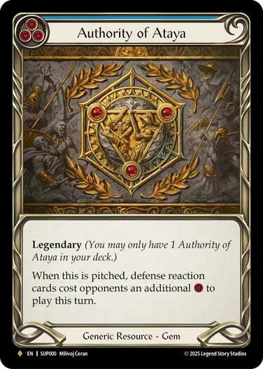 Image of Authority of Ataya (Cold Foil) [SUP000] (Super Slam)  Cold Foil