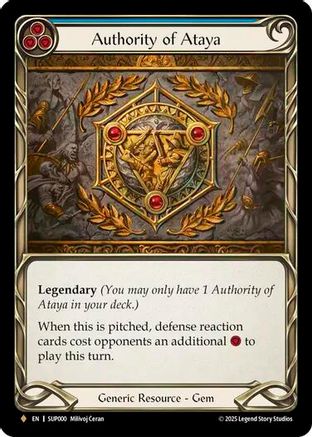 Image of Authority of Ataya [SUP000] (Super Slam)  Rainbow Foil