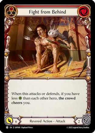 Image of Fight from Behind (Red) [SUP040] (Super Slam)  Rainbow Foil