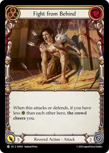 Image of Fight from Behind (Yellow) [SUP041] (Super Slam)  Rainbow Foil