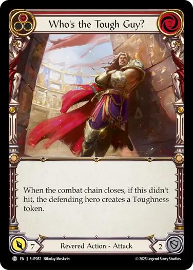 Image of Who's the Tough Guy? (Red) [SUP052] (Super Slam)  Rainbow Foil