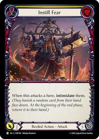 Image of Instill Fear (Yellow) [SUP108] (Super Slam)  Rainbow Foil