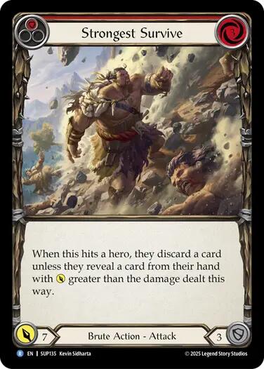 Image of Strongest Survive (Red) [SUP135] (Super Slam)  Rainbow Foil