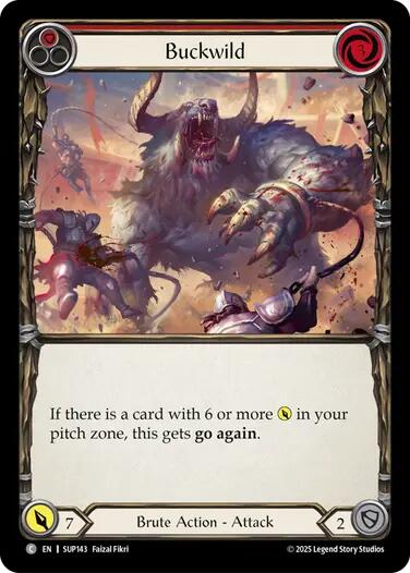 Image of Buckwild (Red) [SUP143] (Super Slam)  Rainbow Foil