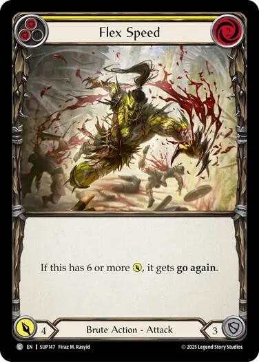 Image of Flex Speed (Yellow) [SUP147] (Super Slam)  Rainbow Foil