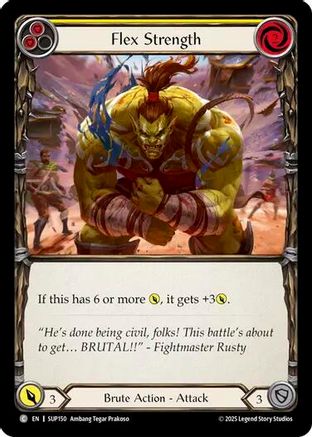 Image of Flex Strength (Yellow) [SUP150] (Super Slam)  Rainbow Foil