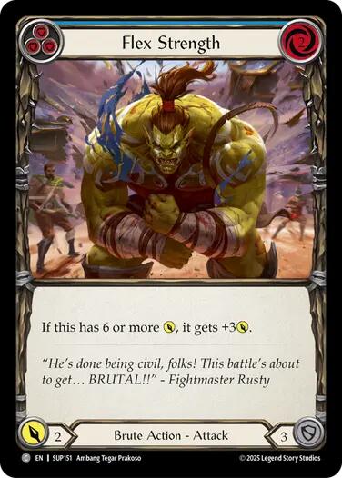 Image of Flex Strength (Blue) [SUP151] (Super Slam)  Rainbow Foil