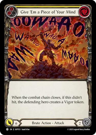 Image of Give 'Em a Piece of Your Mind (Yellow) [SUP153] (Super Slam)