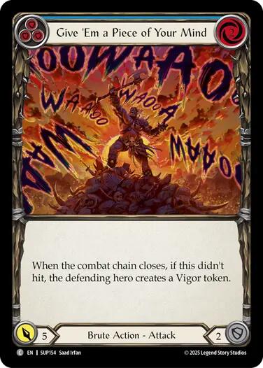 Image of Give 'Em a Piece of Your Mind (Blue) [SUP154] (Super Slam)