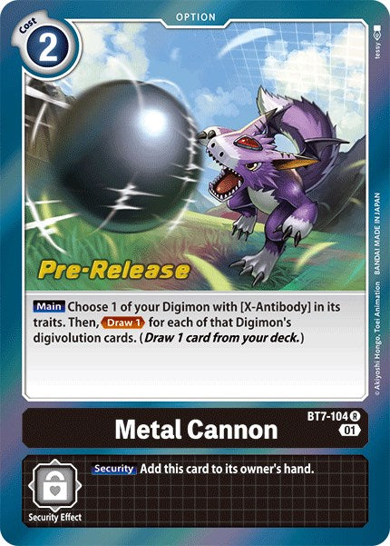 Image of Metal Cannon [BT7-104] [Next Adventure Pre-Release Cards]