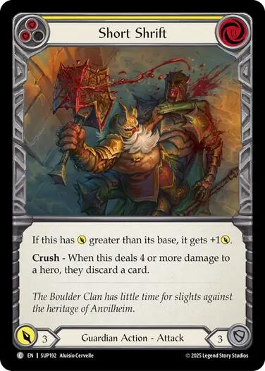 Image of Short Shrift [SUP192] (Super Slam)  Rainbow Foil