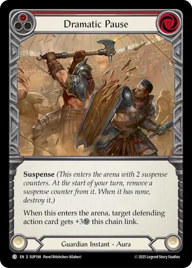 Image of Dramatic Pause (Red) [SUP198] (Super Slam)  Rainbow Foil