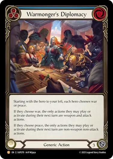 Image of Warmonger's Diplomacy [SUP270] (Super Slam)  Rainbow Foil