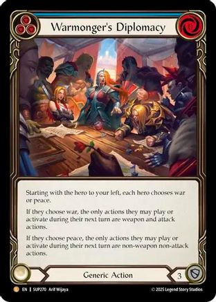 Image of Warmonger's Diplomacy (Cold Foil) [SUP270] (Super Slam)  Cold Foil