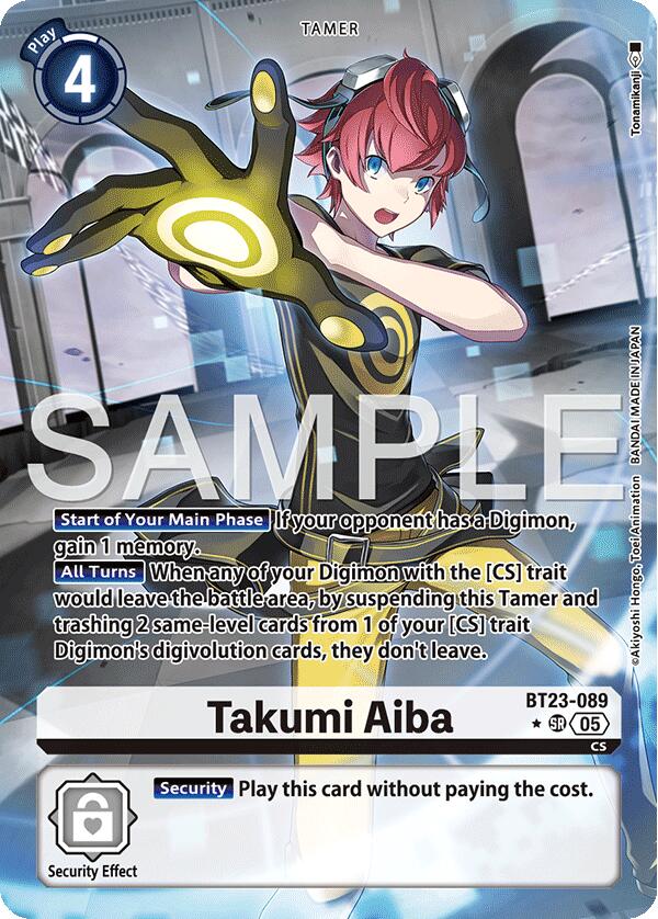 Image of Takumi Aiba [BT23-089] (Alternate Art) [Hackers' Slumber]