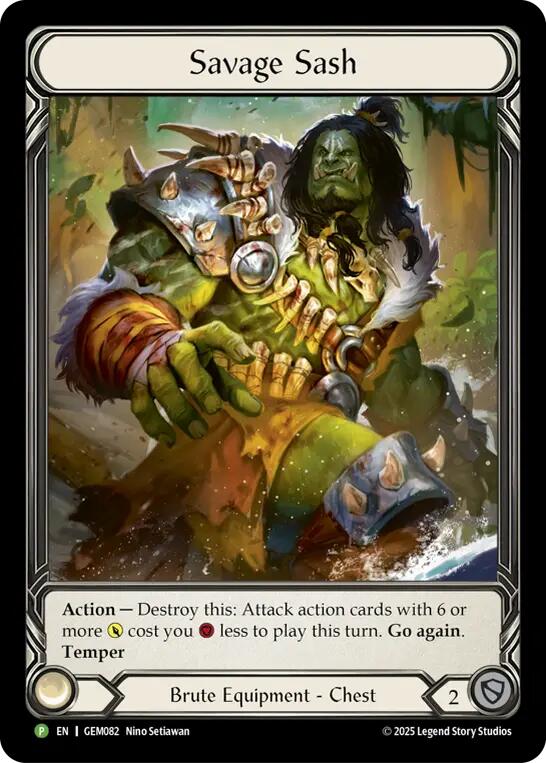 Image of Savage Sash [GEM082] (GEM Pack 3)  Rainbow Foil