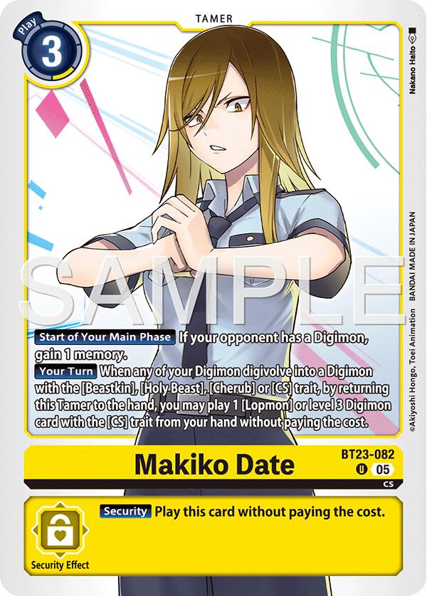Image of Makiko Date [BT23-082] [Hackers' Slumber]