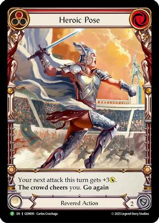 Image of Heroic Pose [GEM091] (GEM Pack 3)  Rainbow Foil