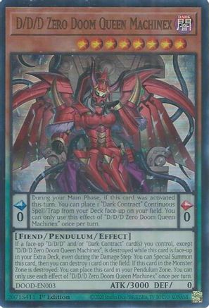 Image of D/D/D Zero Doom Queen Machinex [DOOD-EN003] Ultra Rare