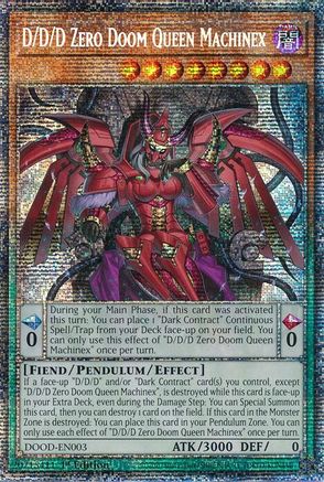 Image of D/D/D Zero Doom Queen Machinex (Starlight Rare) [DOOD-EN003] Starlight Rare