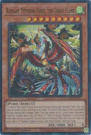 Image of Radiant Typhoon Fonix, the Great Flame [DOOD-EN017] Ultra Rare