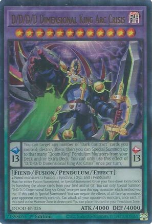 Image of D/D/D/D Dimensional King Arc Crisis [DOOD-EN035] Ultra Rare