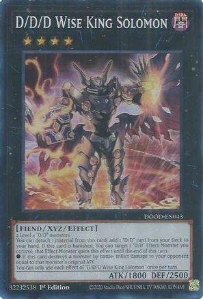 Image of D/D/D Wise King Solomon [DOOD-EN043] Super Rare