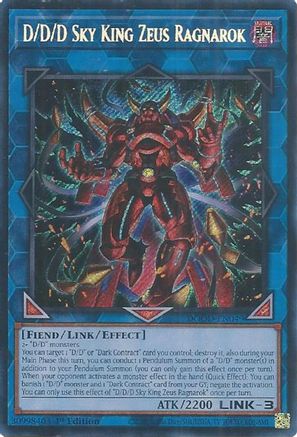 Image of D/D/D Sky King Zeus Ragnarok [DOOD-EN049] Secret Rare