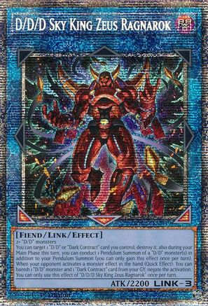 Image of D/D/D Sky King Zeus Ragnarok (Starlight Rare) [DOOD-EN049] Starlight Rare