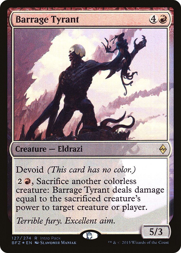 Image of Barrage Tyrant (Intro Pack) [Battle for Zendikar Promos]