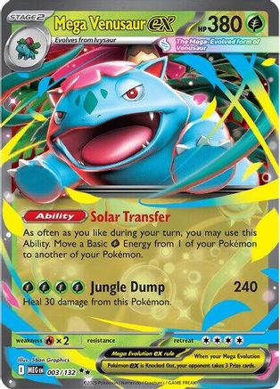 Image of Mega Venusaur ex (003/132) [Mega Evolution: Base Set]