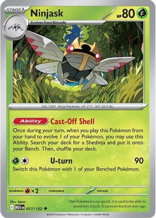 Image of Ninjask (017/132) [Mega Evolution: Base Set]