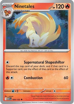 Image of Ninetales (020/132) [Mega Evolution: Base Set]