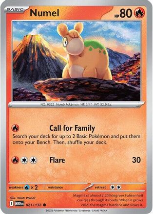 Image of Numel (021/132) [Mega Evolution: Base Set]