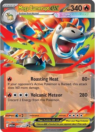 Image of Mega Camerupt ex (022/132) [Mega Evolution: Base Set]